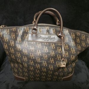 Dooney & Bourke Brown Monogram Large Satchel